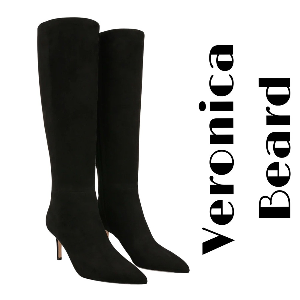 LIKE NEW!! Veronica Beard Lisa Suede Mid-Heel Tall Boot Women’s Size 10.5M